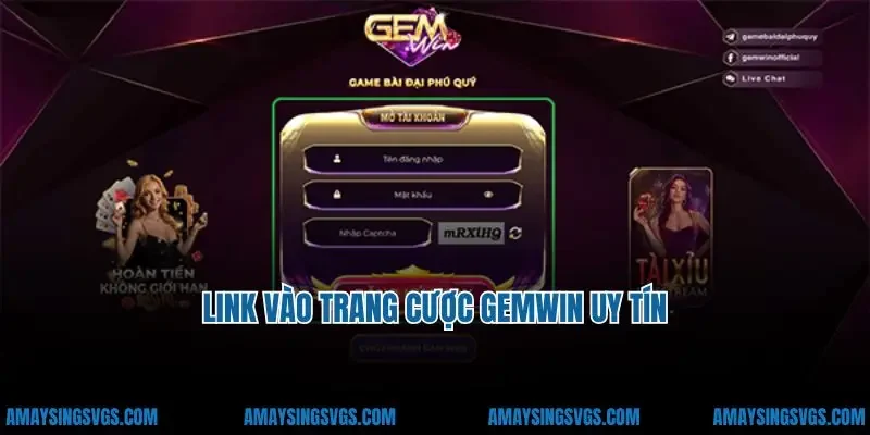 Link vào trang cược Gemwin uy tín