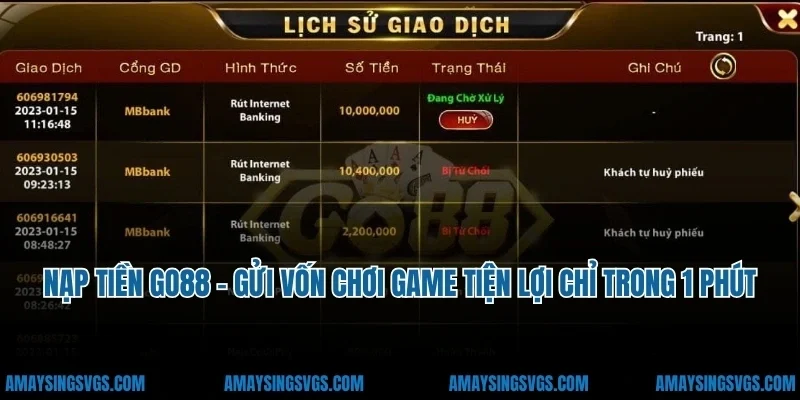 Nạp Tiền Go88 – Gửi Vốn Chơi Game Tiện Lợi Chỉ Trong 1 Phút